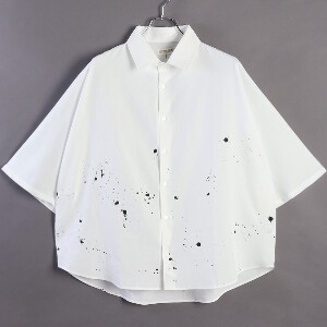 Button Shirt Dolman Sleeve Loose Size