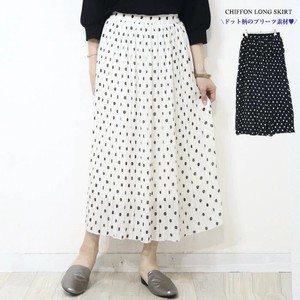 Skirt Pleated Long Skirt Polka Dot