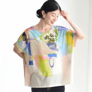 T-shirt Dolman Sleeve Pudding M Cut-and-sew