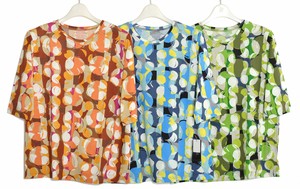 T-shirt Colorful Cut-and-sew 6/10 length Made in Japan