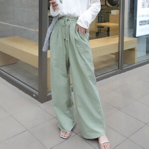 Full-Length Pant Bottoms Summer Casual Cotton Spring Wide Pants