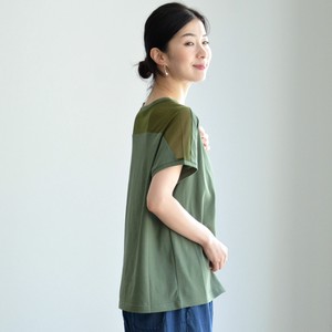 T-shirt Tulle Switching Cut-and-sew Made in Japan