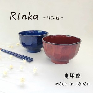 Rinka Donburi Bowl Lacquerware Indigo Dishwasher Safe Made in Japan