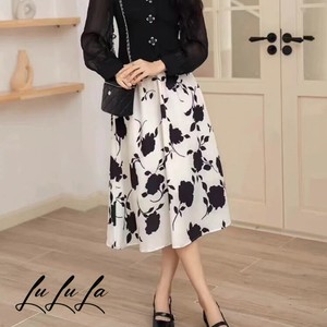 Skirt Floral Pattern Spring/Summer A-Line Flare Skirt 2024 NEW