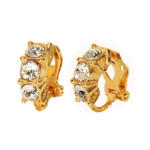 Clip-On Earrings Gold Post Earrings K18GP Jewelry Made in Japan