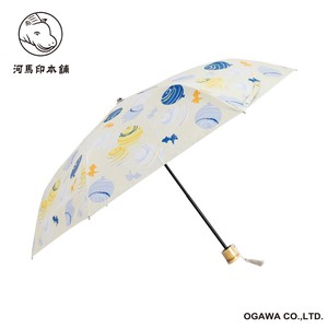 河馬印本舗　晴雨兼用日傘　【3段折りたたみ】　水風船