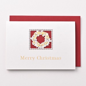 Greeting Card Design Wreath Foil Stamping