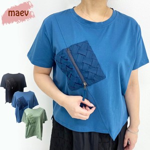 maev【2024新作】ポケット付きTシャツ トップス Tシャツ カットソー ゆったり M〜LL