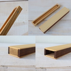 ☆箸を入れるスライド式の箱【新提案・数量限定】wooden/マグネット式　寄木箸箱チュラル系