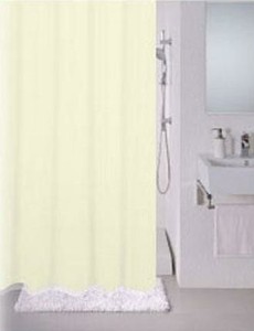 シャワーカーテン　ブリーズ　無地タイプ　幅130×高さ180cm　ホワイト