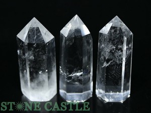 ☆一点物☆【置き石】ポイント型 水晶 (EX) (3本セット) No.54 【天然石 パワーストーン】