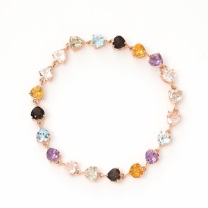 マルチカラー heart amulet bracelet -Wish to the gems-