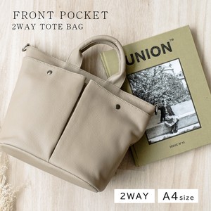 Handbag Cattle Leather 2Way Pocket Presents