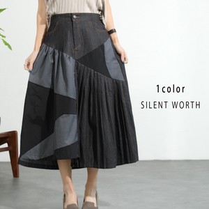 Skirt Patchwork Denim Skirt 【2024NEW】