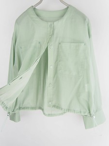 Button Shirt/Blouse Organdy Cotton 2024 Spring/Summer