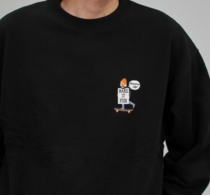 ★大人気ヒゲおじさんシリーズ★ヘビー裏毛ヒゲ刺繍スウェット【2024年秋冬物新作商品】