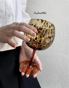 ◆◆大人気◆◆INSスタイル ヒョウ柄 ワイングラス ハイヒールカップ