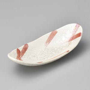 銀彩赤刷毛目細雪小鉢　美濃焼　日本製 陶器