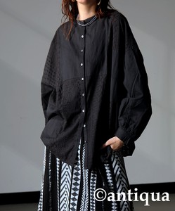 Antiqua Button Shirt/Blouse Indian Cotton Long Sleeves Ladies' NEW