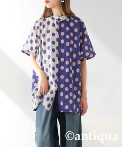 Antiqua Button Shirt/Blouse Tops Ladies' Short-Sleeve NEW