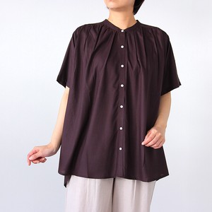 Button Shirt/Blouse Gathered Blouse Cool Touch 2024 Spring/Summer