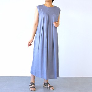 Casual Dress Sleeveless One-piece Dress Tuck Cool Touch 2024 Spring/Summer
