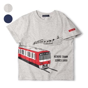 京急電鉄電車半袖Tシャツ  F32819 ドレミファインバータ･1000形、ブルースカイ･イエローハッピートレイン