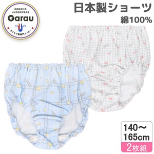 Kids' Underwear Little Girls Patterned All Over Check M Fruits 2-pcs pack Made in Japan
