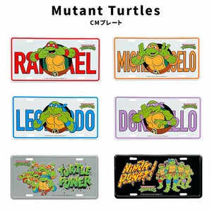 Mutant Turtles タートルズ 亀  ライセンスプレート ナンバープレート CM PLATE CMプレート 壁飾り
