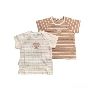 Babies Top T-Shirt Border Organic Cotton Made in Japan
