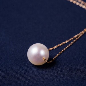 Pearls/Moon Stone Necklace Pendant M Made in Japan