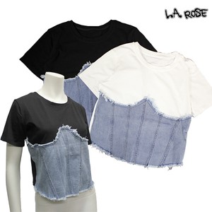 T-shirt Layered Bustier-style Tops Switching