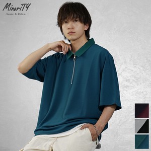 Polo Shirt Color Palette Half Zipper Short-Sleeve Cut-and-sew