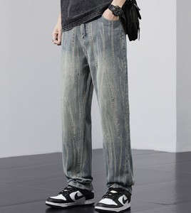 Full-Length Pant Denim Pants Men's Vintage 2024 Spring/Summer