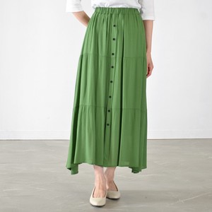 Skirt Tiered Skirt Buttoned
