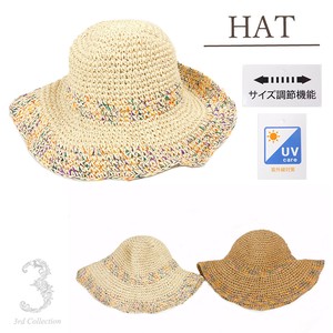 雑材つば広HAT　オシャレ　小顔効果　UV対策　春夏売れ筋帽子