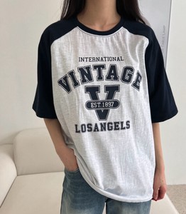 【2024春夏新作】ヴィンテージラグランスリープTシャツ