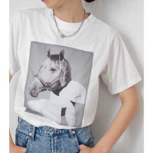 HORSE×RIBBONプリントTシャツ【オリジナルプリント】