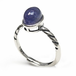 Silver-Based Tanzanite Ring Rings