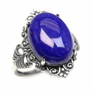 Silver-Based Turquoise/Lapis Lazuli Ring Rings