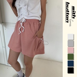 【韓国ファッション】2024年夏新作　ポケット バルーンストリング ショートパンツ　半ズボン/パンツ