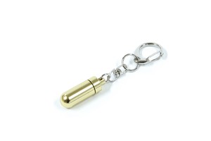 【ペット仏具・分骨】遺骨カプセル 小 キーホルダー グロス 金 簡易包装