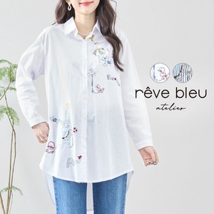 Button Shirt/Blouse Design Colorful L Embroidered 【2024NEW】