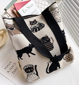 托特包 手提袋/托特包 休闲 动物 猫图案 3种类