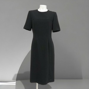 Casual Dress Collarless black Formal One-piece Dress