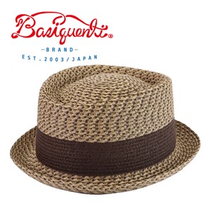 ベーシックエンチ(Basiquenti)  モザイクブレードポークパイハット 春夏 ☆