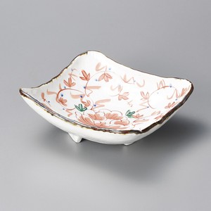 牡丹唐草尺角鉢　美濃焼　日本製 陶器
