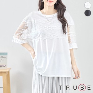 T-shirt Lace Sleeve Design Pullover L 【2024NEW】