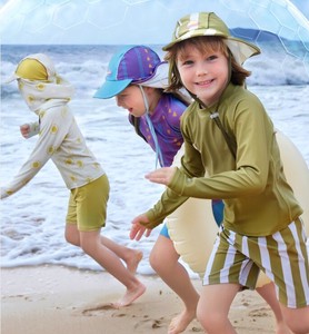 Kids' Swimwear Ruffle Long Sleeves Kids