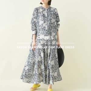 [SD Gathering] Casual Dress Rayon Band Collar Hem Flare One-piece Dress 2024 Spring/Summer